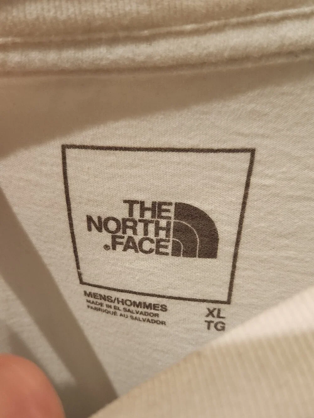 EUC The North Face White Short Sleeve Tee w/Navy Graphic SZ XL